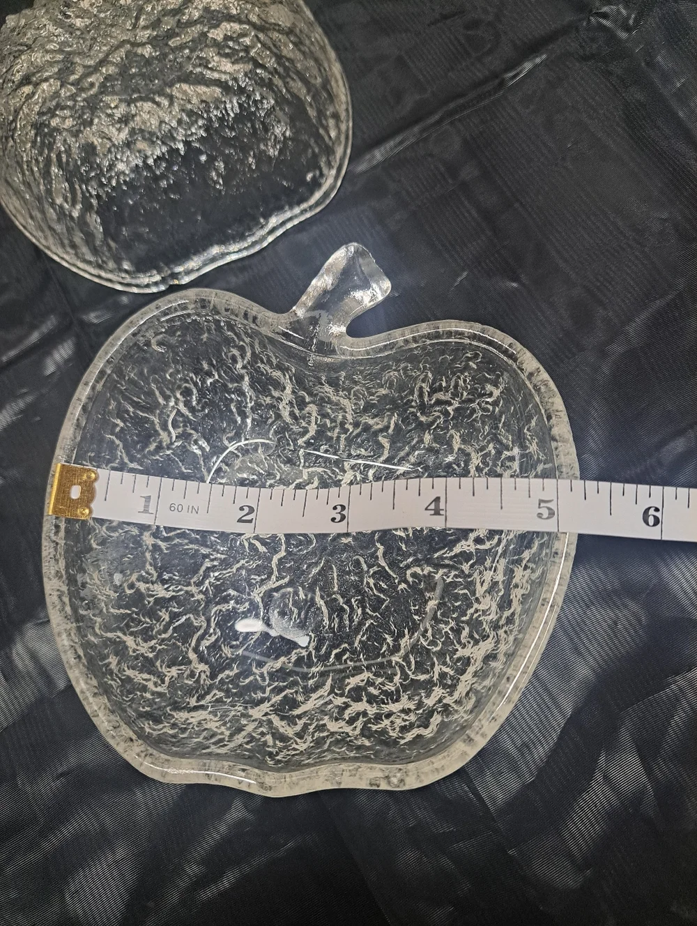 Clear Glass Apple Dishes - Set of 3